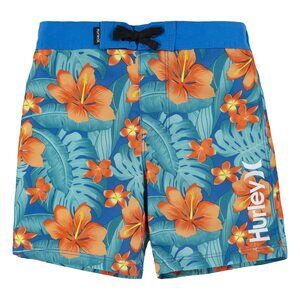 Hurley Baby Boys Floral Boardshorts (Toddler) Neptune Blue 3 Toddler